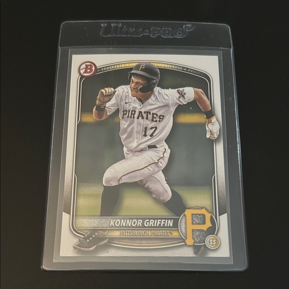 Topps Pittsburgh Pirates Konnor Griffin Baseball Card - White, Black, Gold